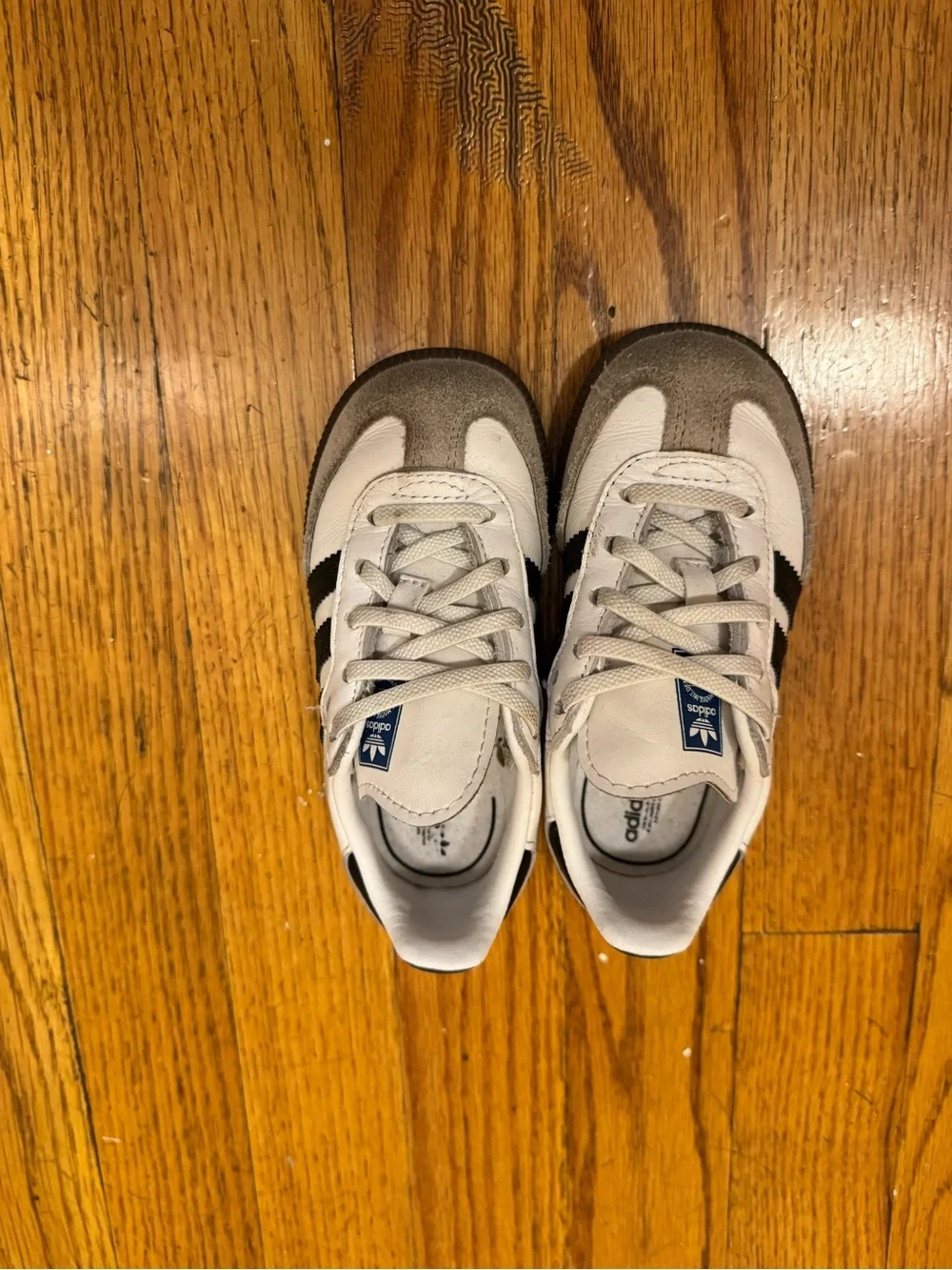 adidas Kids White, Gray & Black Retro Sneakers